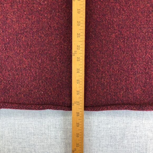 Eastside Westside Sweater Men's XL Roll Neck Lambswool Blend Dark Red‎ Stripe - Picture 11 of 11